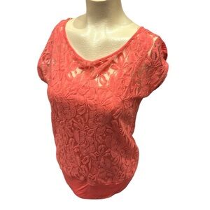 Heartsoul flowered lace outer, soft camisole attached underneath